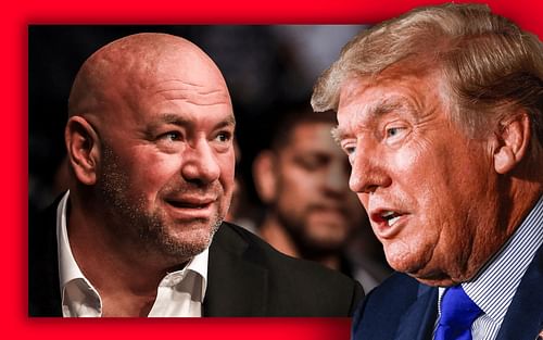 Donald Trump (R) and Dana White via Getty