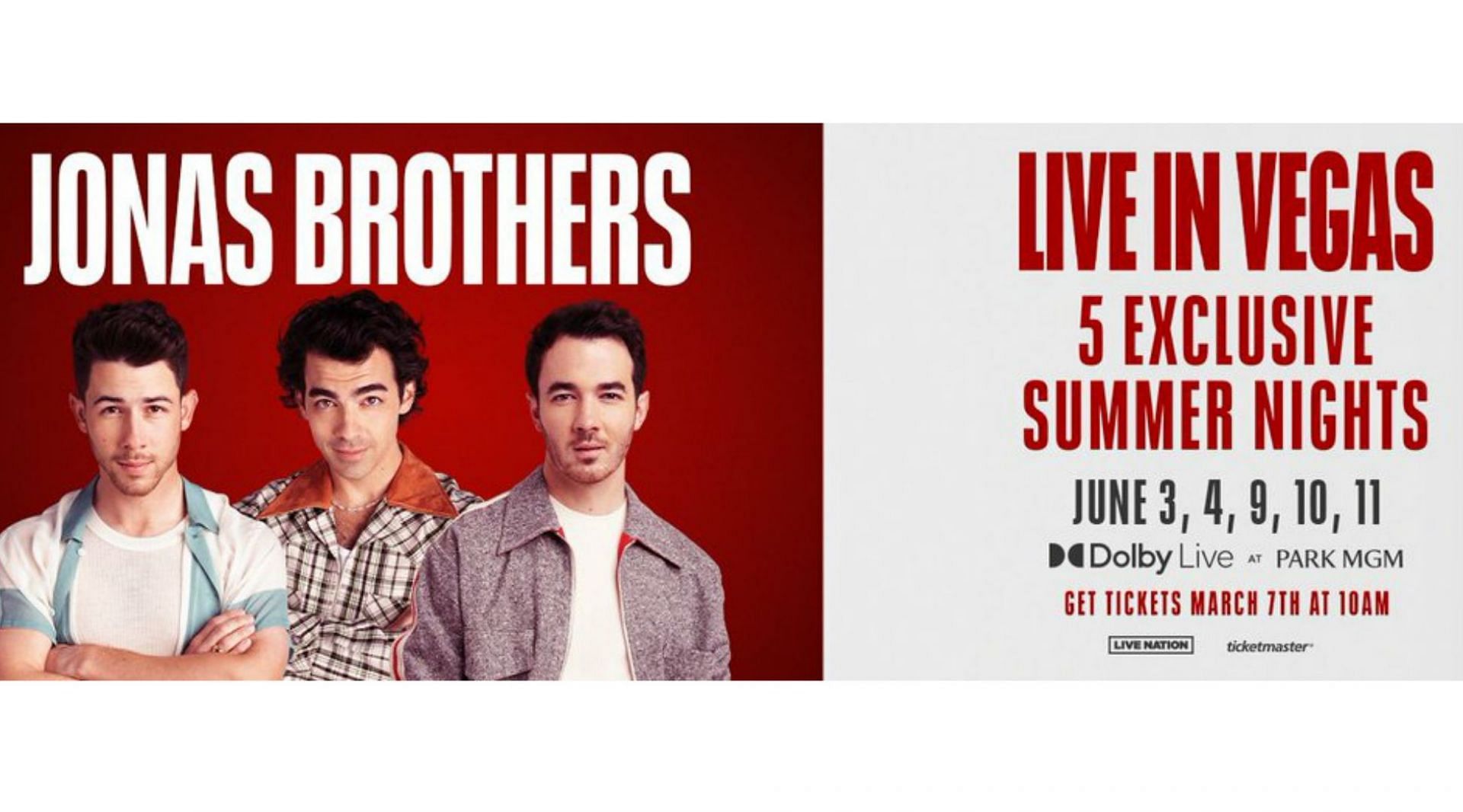 New Jersy pop trio Jonas Brothers are heading to the Sin City on a five-night summer Vegas residency (Image via Twitter @jonasbrothers)