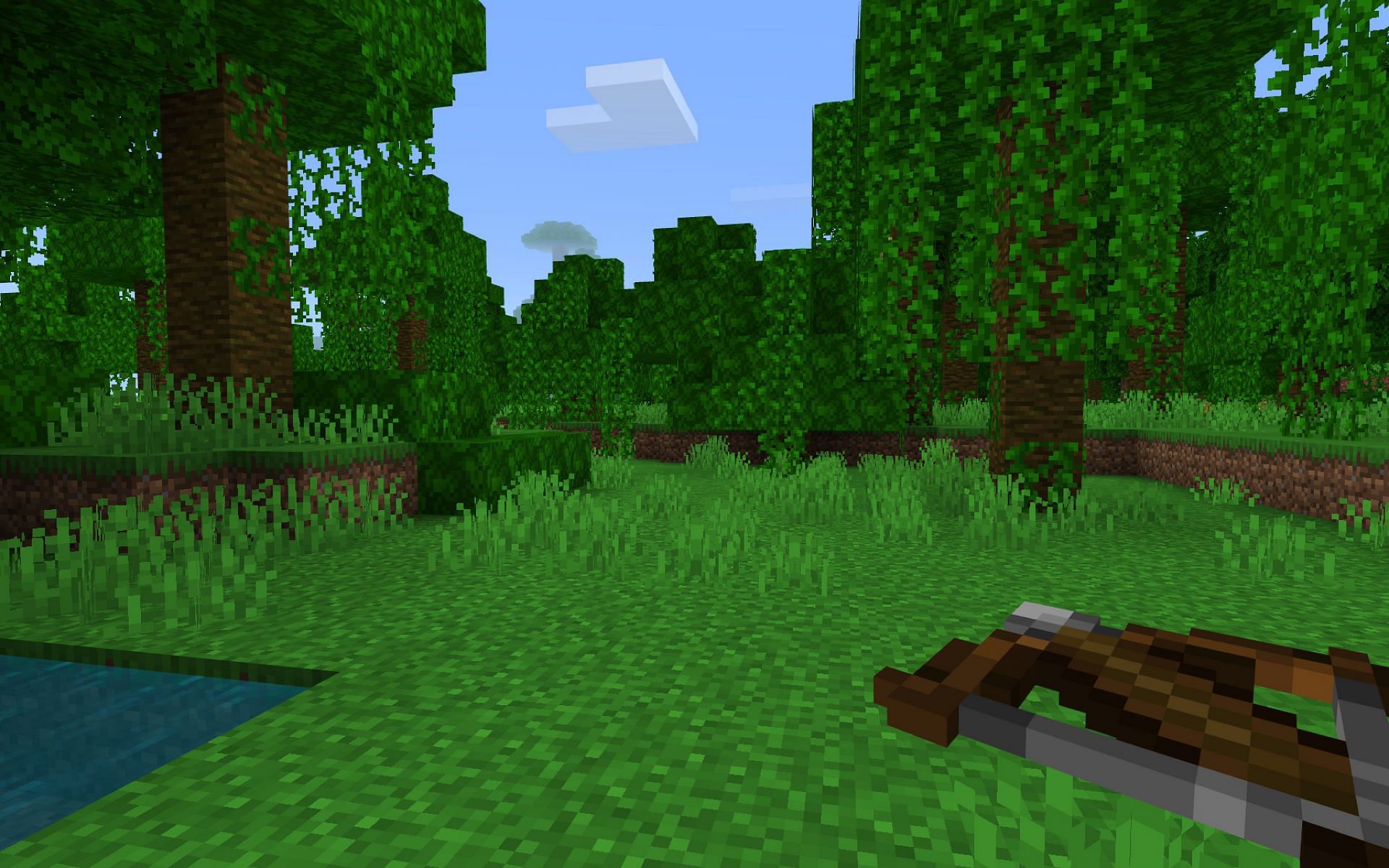 Players can use crossbows to give themselves an advantage at range (Image via Minecraft)