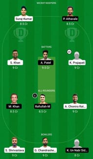 Dream11 Team for Qurum Thunders vs Amerat Royals - Oman D10 2022.