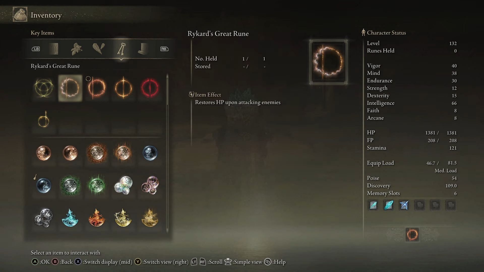 Rykard&#039;s Great Rune is quite good when exploring the open world (Image via Dead Zpikes/YouTube)