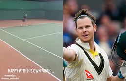 [Watch] Steve Smith, Travis Head, and Marnus Labuschagne play tennis on their off day in Pakistan
