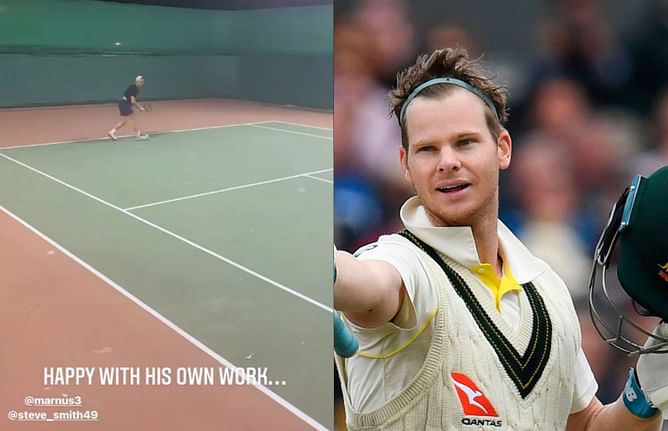 [Watch] Steve Smith, Travis Head, and Marnus Labuschagne play tennis on their off day in Pakistan