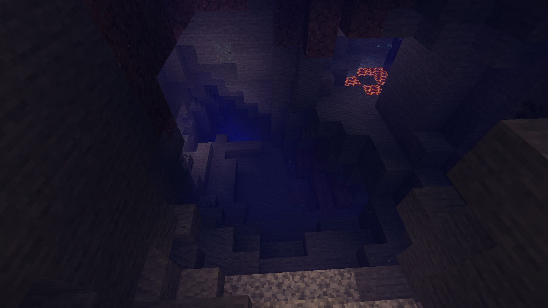 Aquifer in a cave (Image via Mojang)