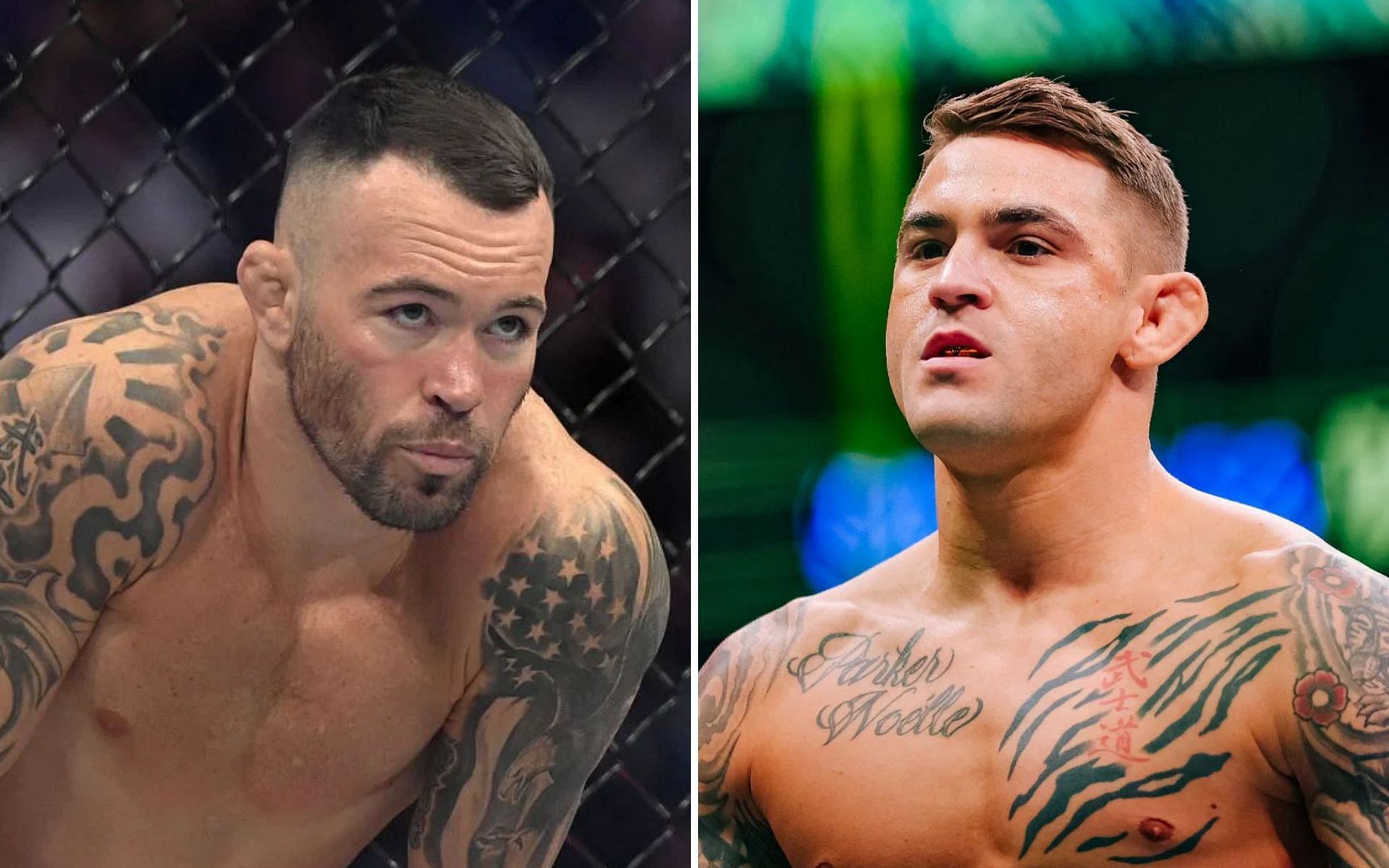 (Left) Colby Covington (Right) Dustin Poirier