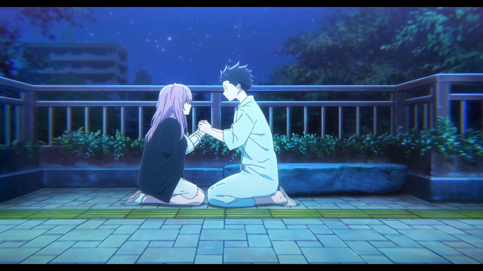 Shouko and Shoya as seen in the anime &quot;A Silent Voice&quot; (Image via Kyoto Animation)