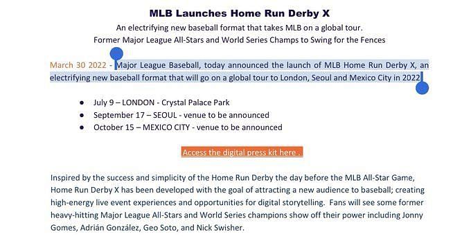 MLB plans HR Derby tour of London, Seoul, Mexico City