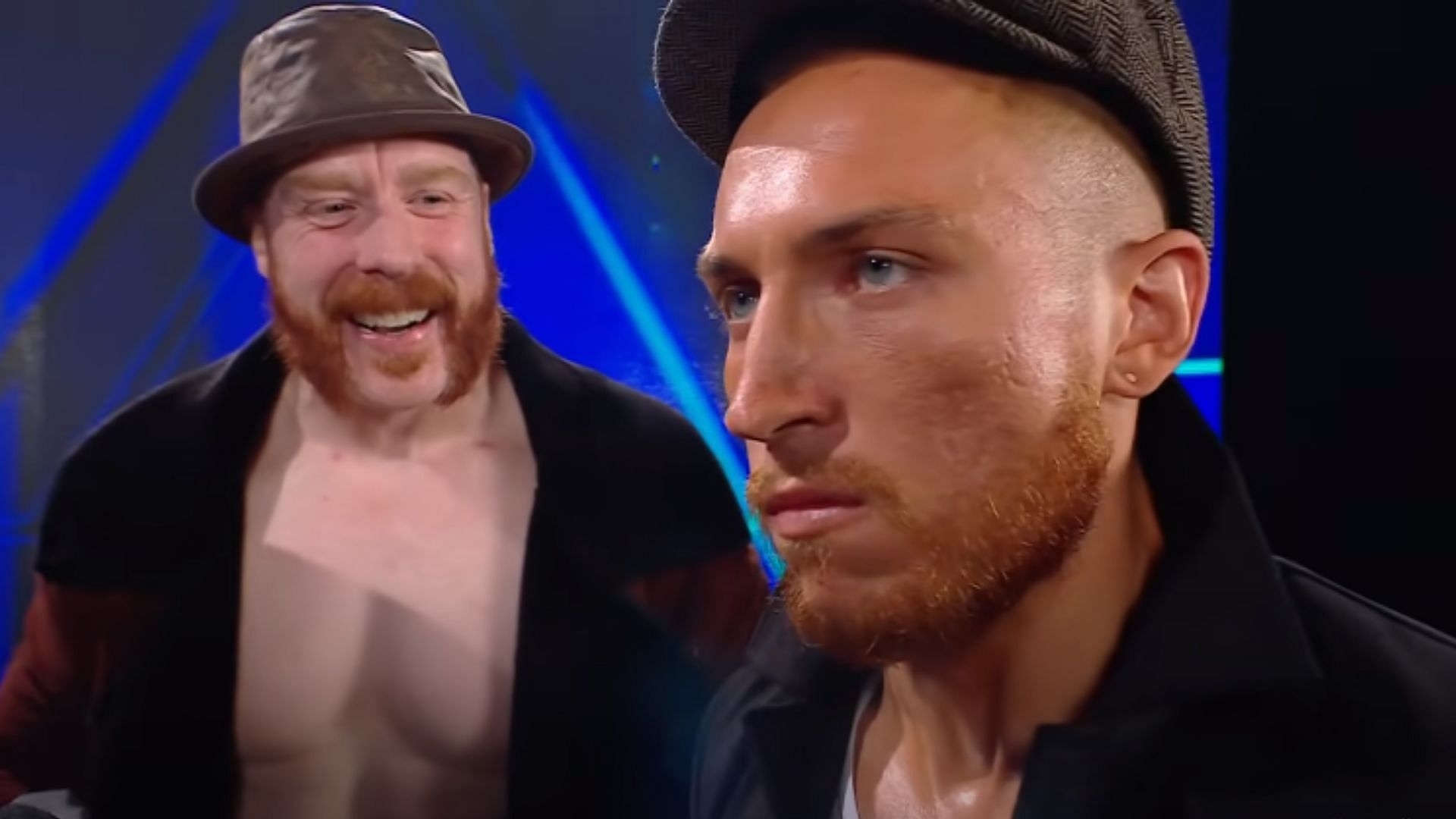 Sheamus (left); Pete Dunne as Butch (right)