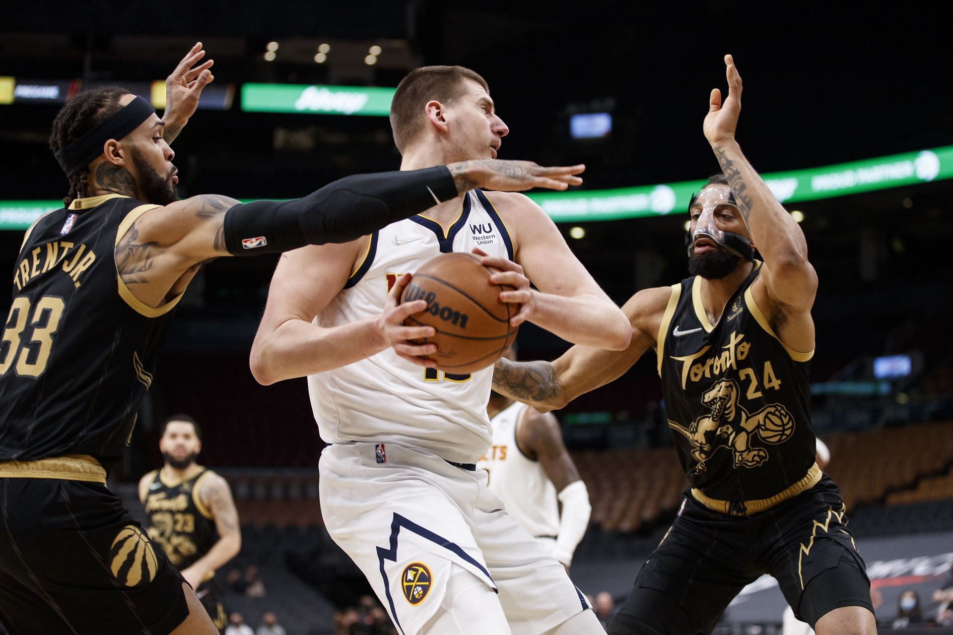 Jokic in action against the Toronto Raptors