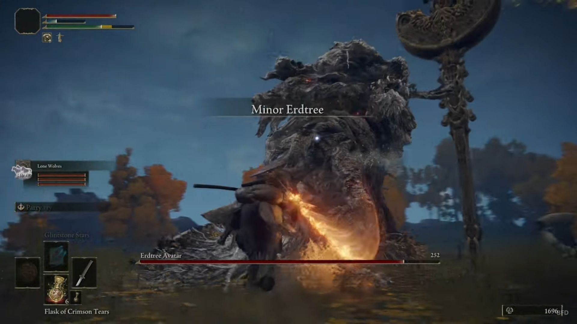 Erdtree Avatar in Elden Ring might look easy, but its attacks can often be a bit hard to dodge (Image via Boss Fight Database/YouTube)