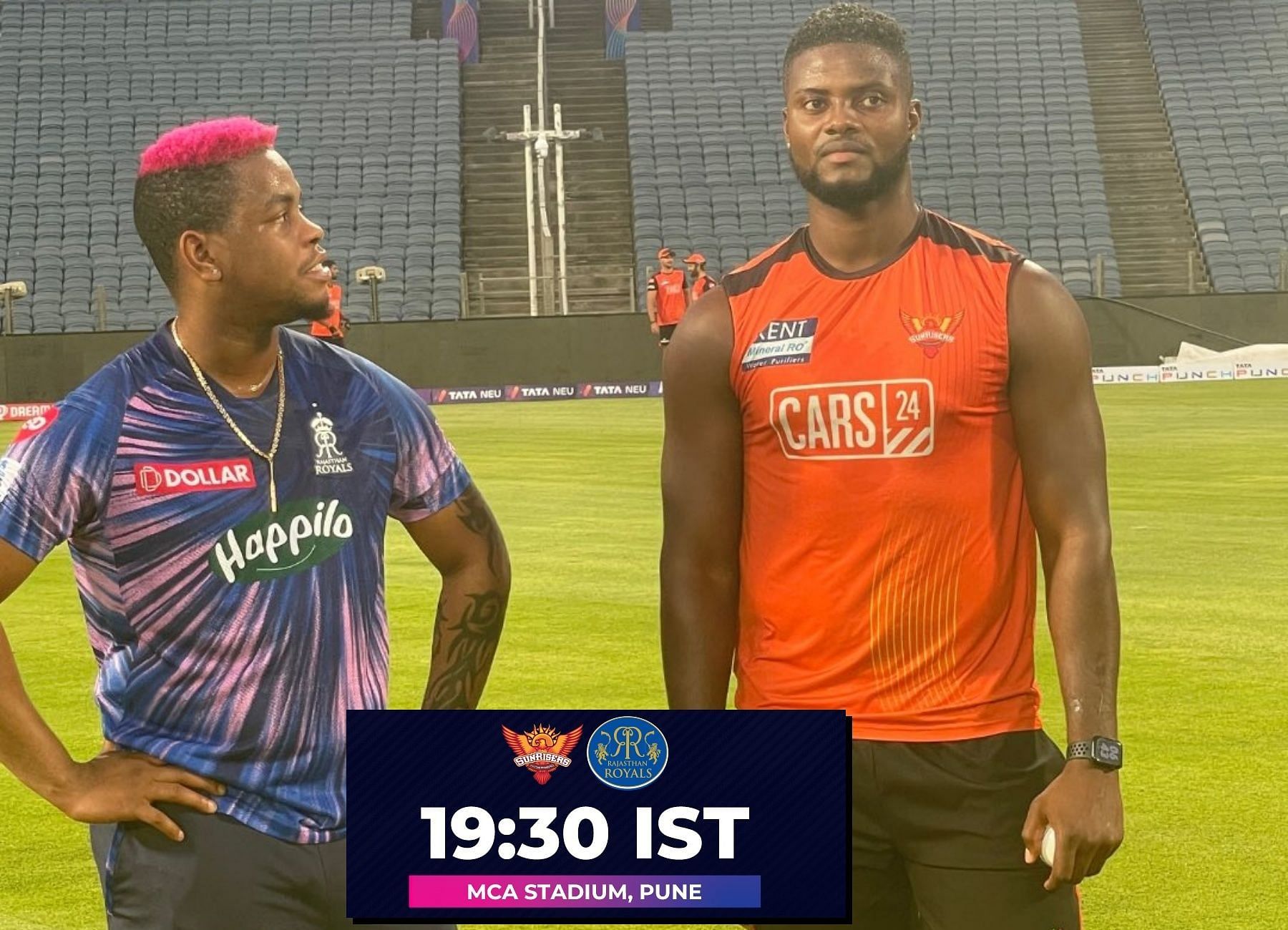Sunrisers Hyderabad (SRH) will face the Rajasthan Royals (RR). Pic: SRH/ Twitter