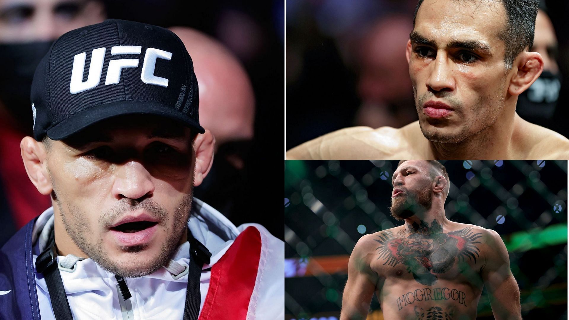 Michael Chandler (Left) says Tony Ferguson (Top Right) is a tougher puzzle than Conor McGregor (Bottom Right) (Images courtesy of Getty)