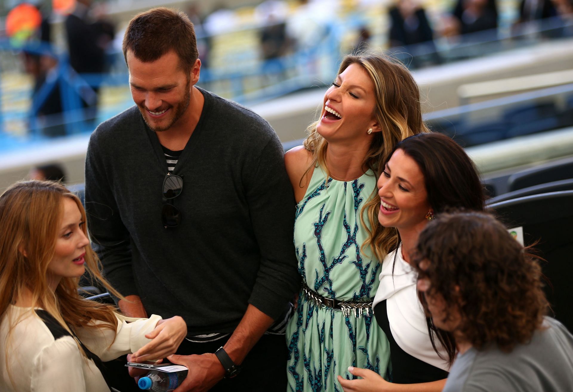 Tom Brady and family attending 2014 FIFA World Cup Brazil Final