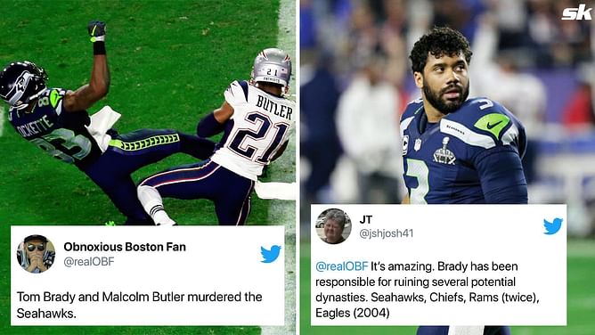 "Tom Brady and Malcolm Butler murdered them" - NFL fans won't let Seahawks forget about dynasty altering Super Bowl loss