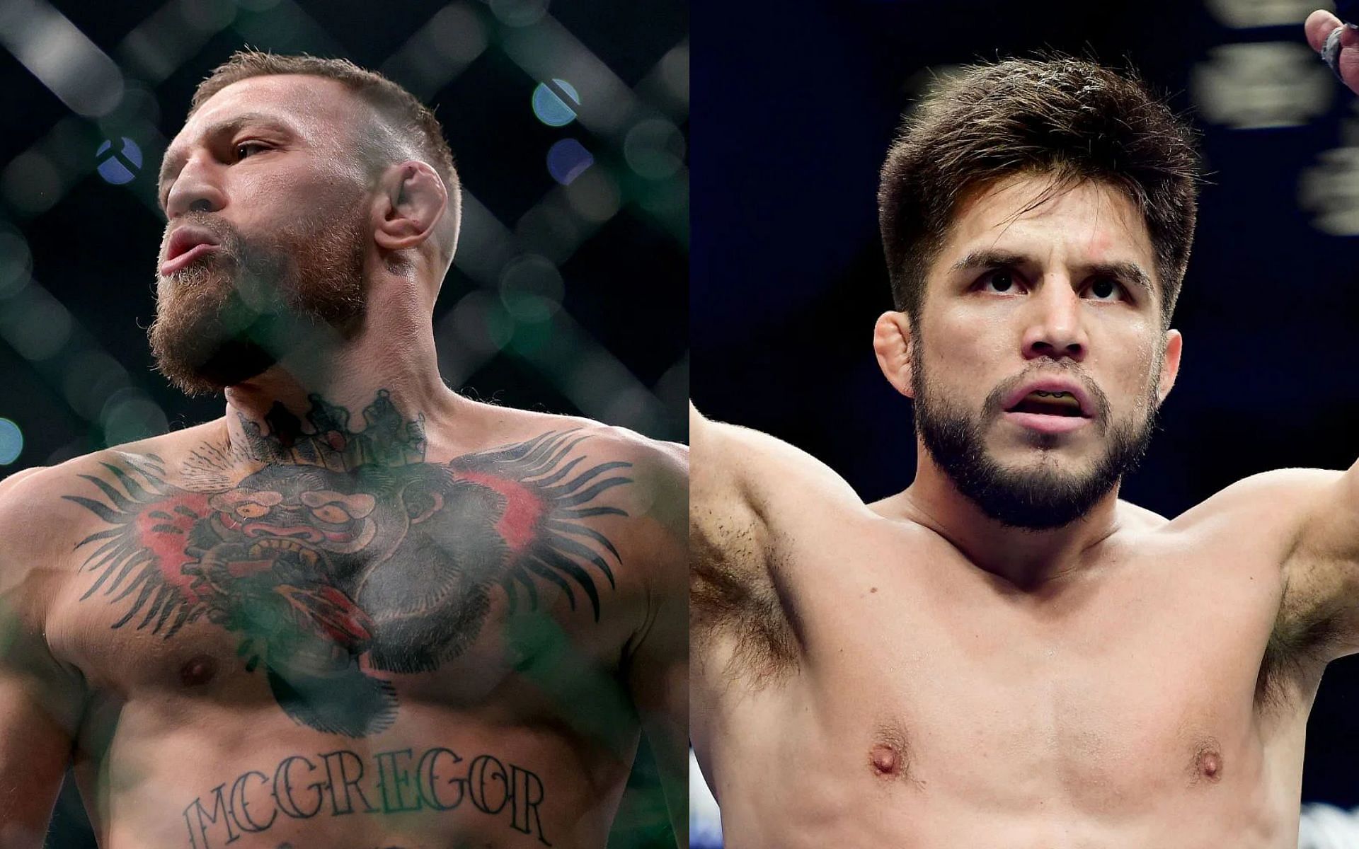 Conor McGregor (left); Henry Cejudo (right)