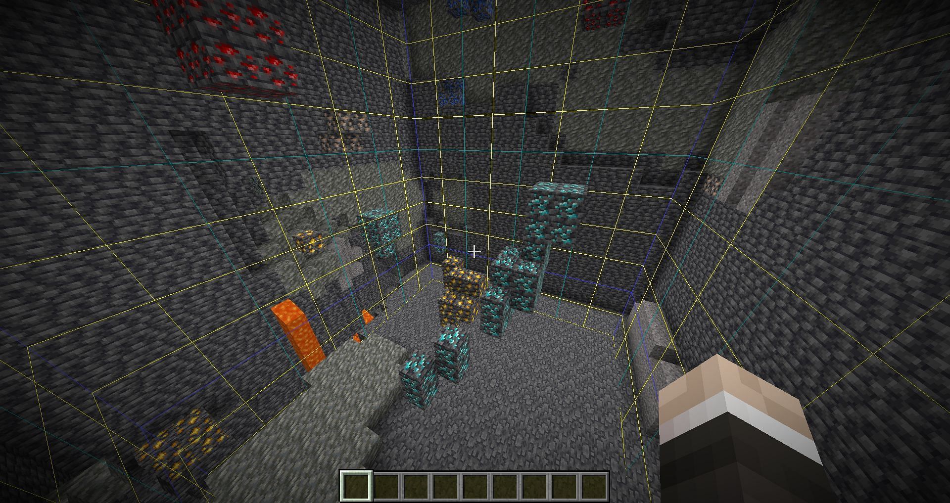 Diamond ores (Image via u/gvanduivenbode on Reddit)