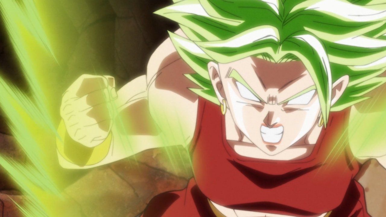 Kale&#039;s Berserker form seen in the Super anime (Image via Toei Animation)