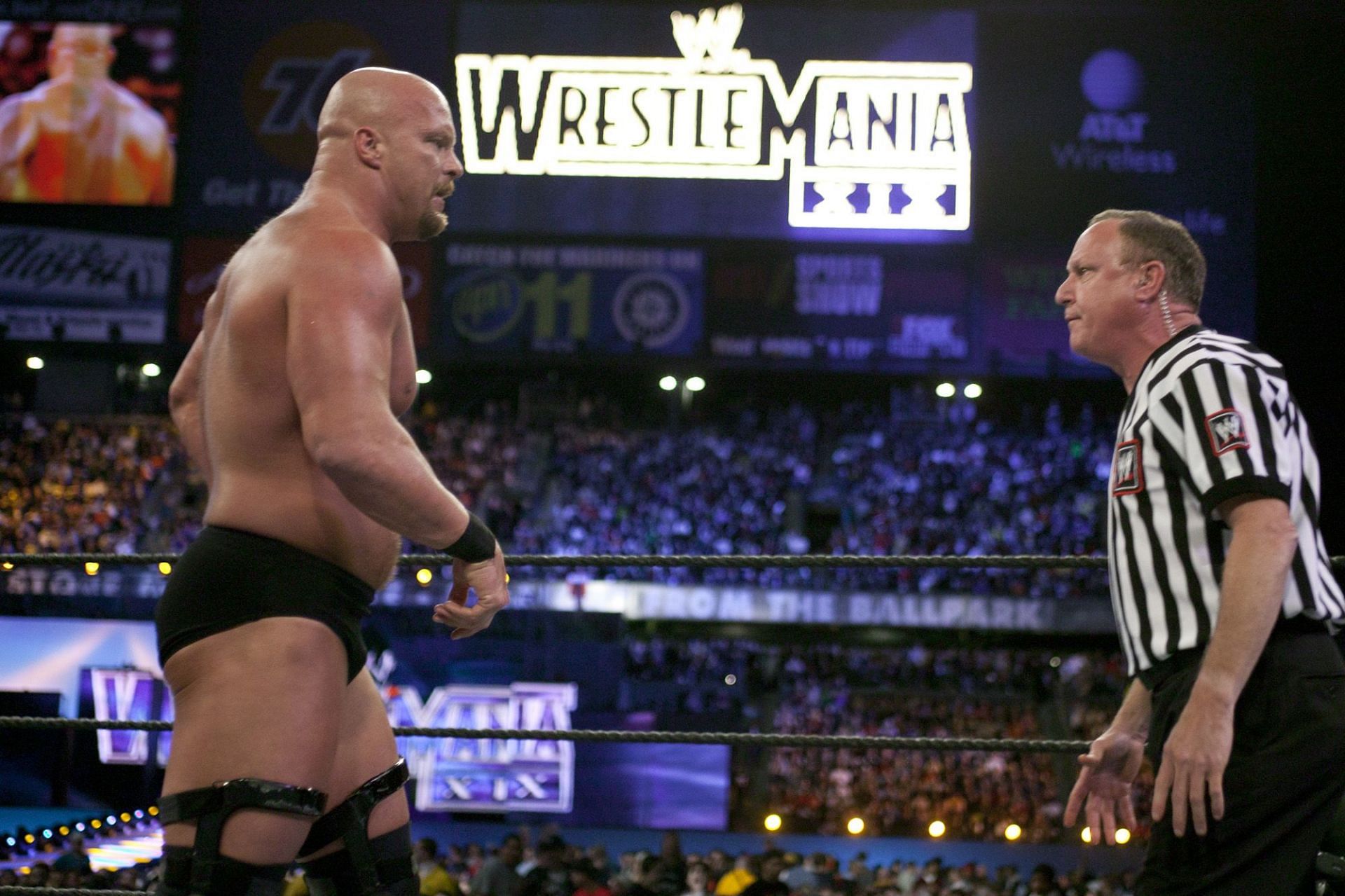 Steve Austin&#039;s last WrestleMania appearance came at WM 19.