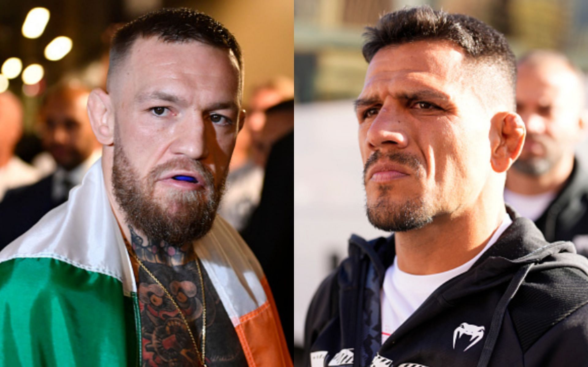 Conor McGregor (left); Rafael dos Anjos (right)