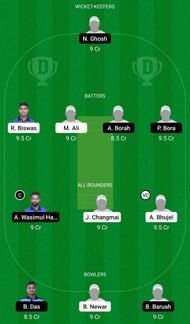 Dream11 Team for Sonari Town Club vs Radial Club - Assam Premier Club T20 Championship 2022.