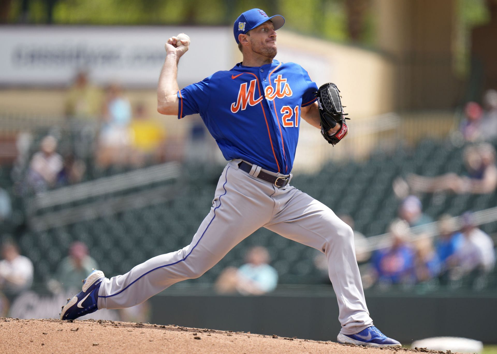 Max Scherzer during a New York Mets v Miami Marlins game.