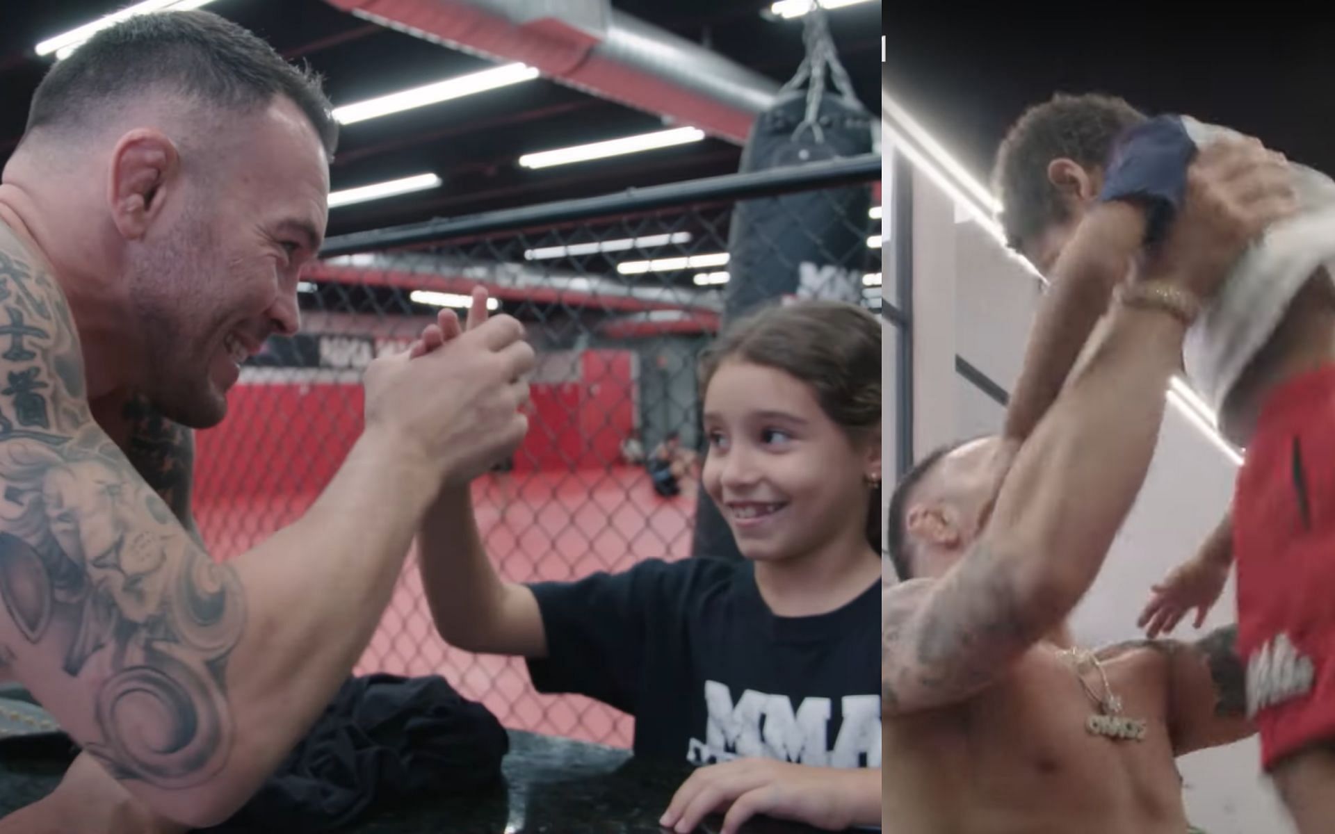 Colby Covington playing with kids on first episode of UFC 272 Embedded. Image via. Youtube/UFC