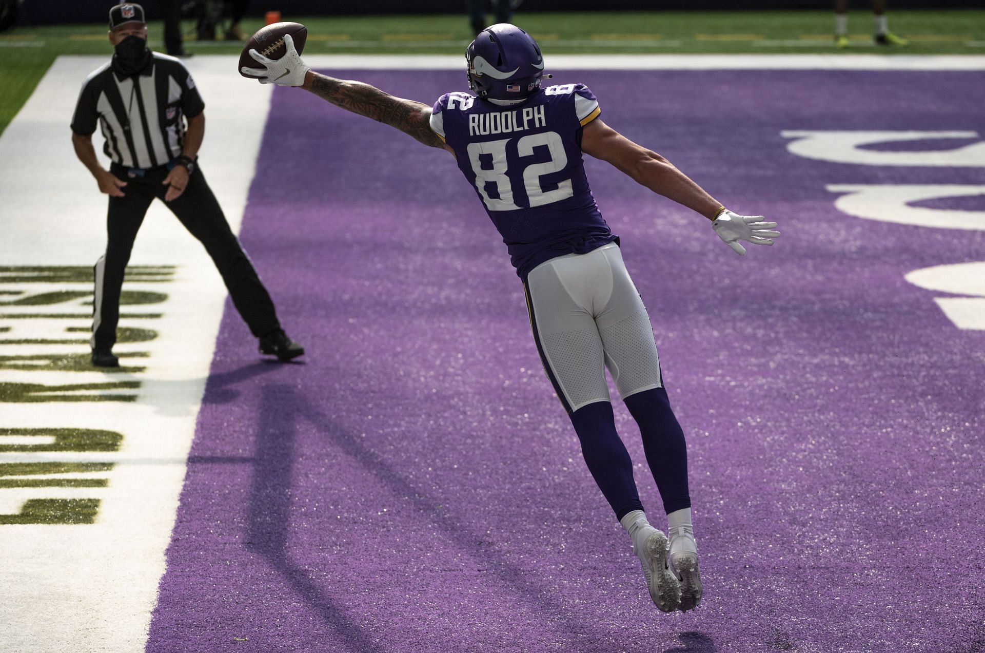 Rudoolph makes a touchdown grab in 2020 (Photo: Getty)