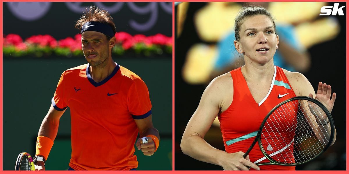 Spain&#039;s Rafael Nadal and Romania&#039;s Simona Halep