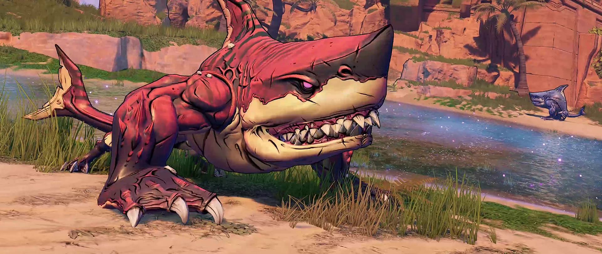 Beware these land sharks on your adventures through Tiny Tina&#039;s Wonderlands (Image via Gearbox Software)