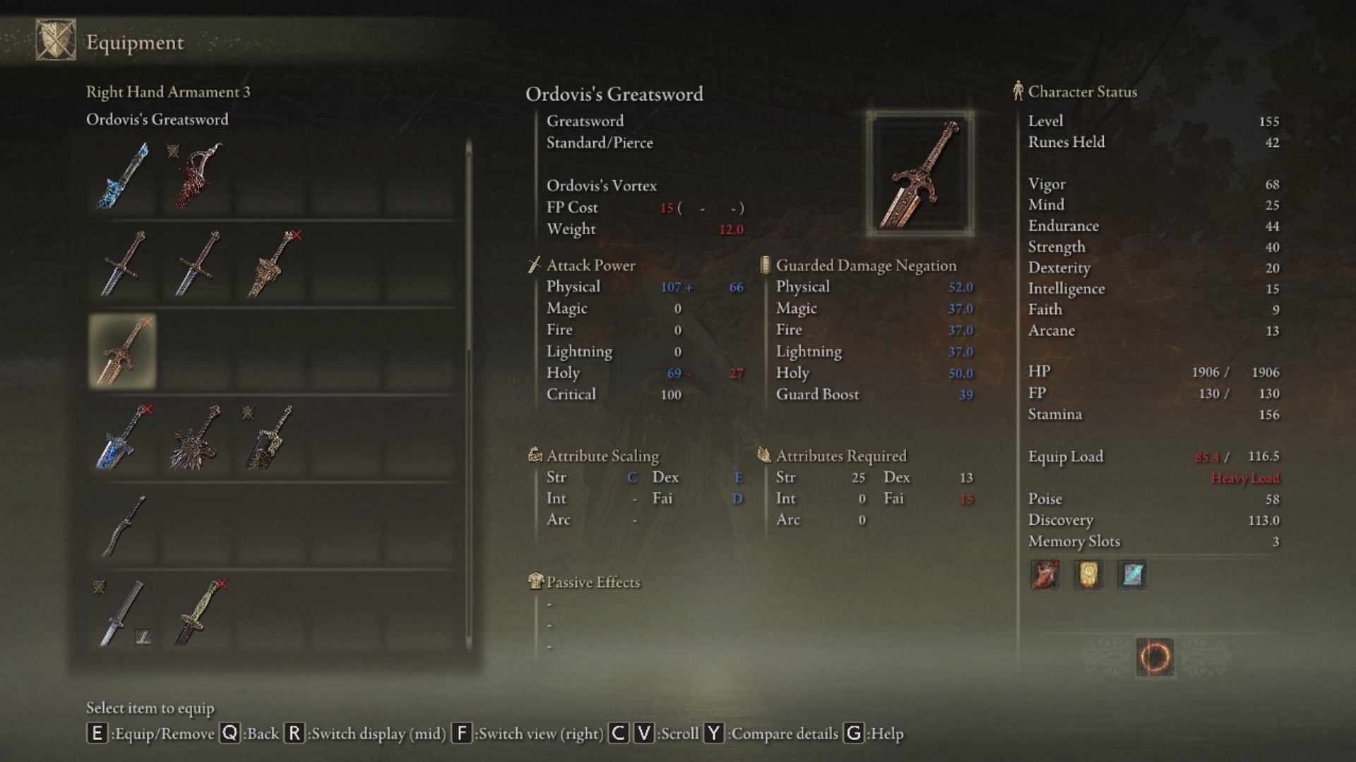 The Ordovis&#039;s Greatsword is one of the most balanced strength weapons in the game (Image via Elden Ring)