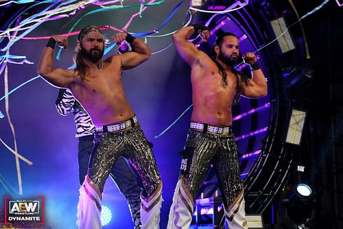 The Bucks making their way to the ring on the March 2nd episode of Dynamite.