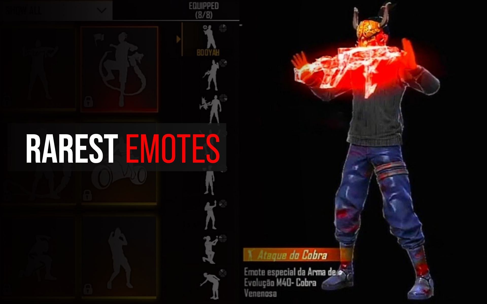 Rarest Free Fire emotes in Free Fire MAX OB32 version (Image via Sportskeeda)