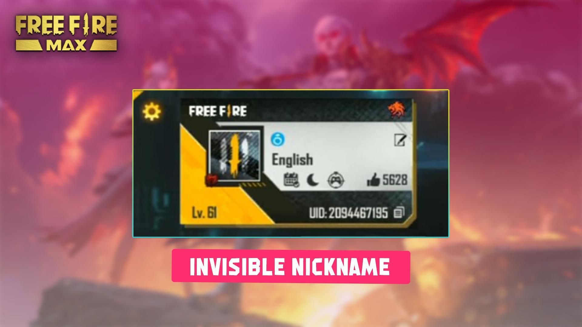 Invisible nickname for youtube.