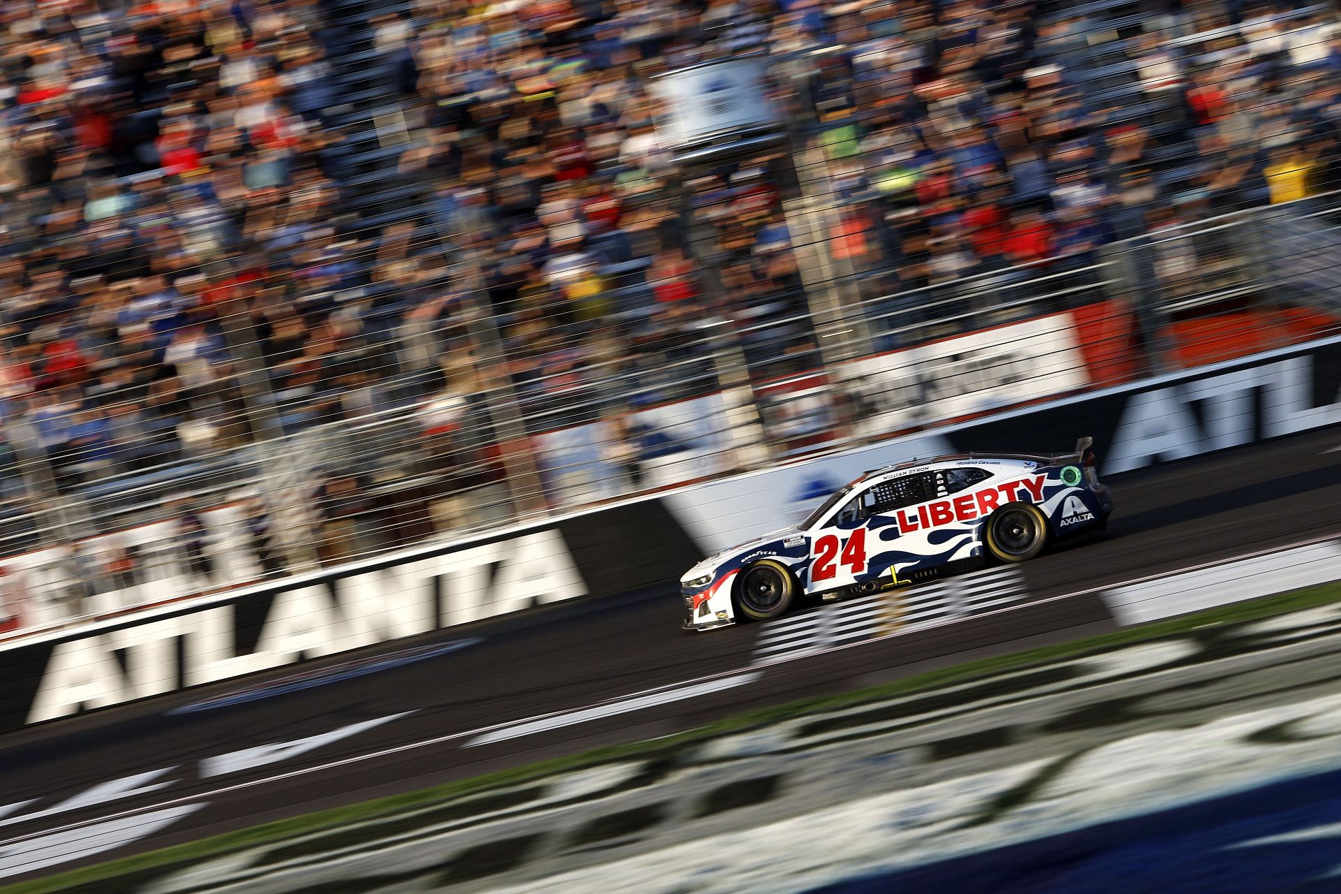 William Byron, driver of the No. 24 Liberty University Chevrolet in the NASCAR Cup Series Folds of Honor QuikTrip 500.