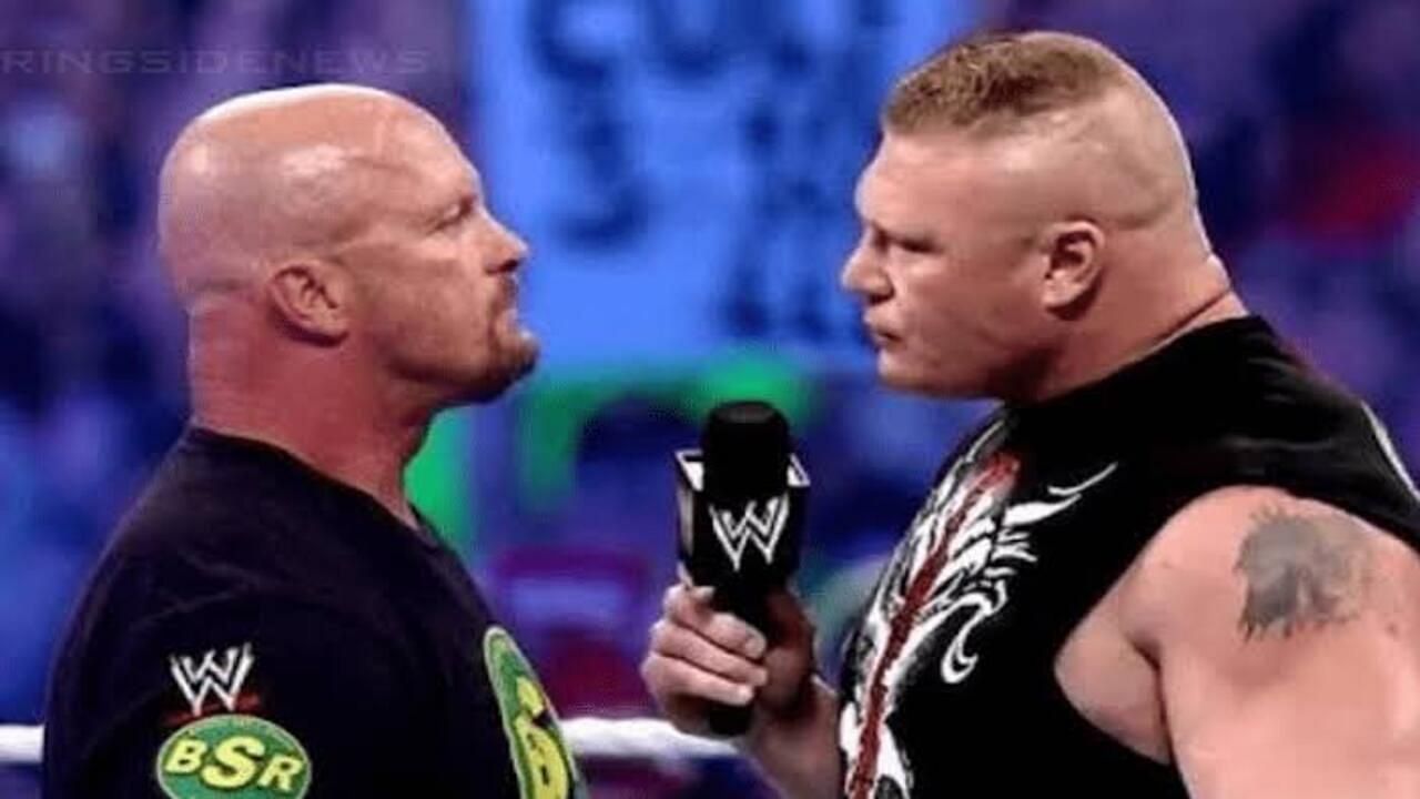 Lesnar confronting Stone Cold