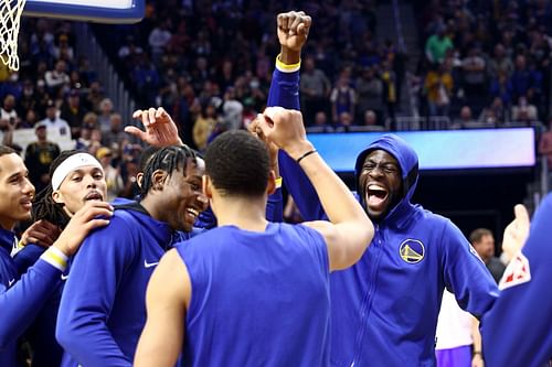 The Warriors are all smiles for Draymond Green's return.