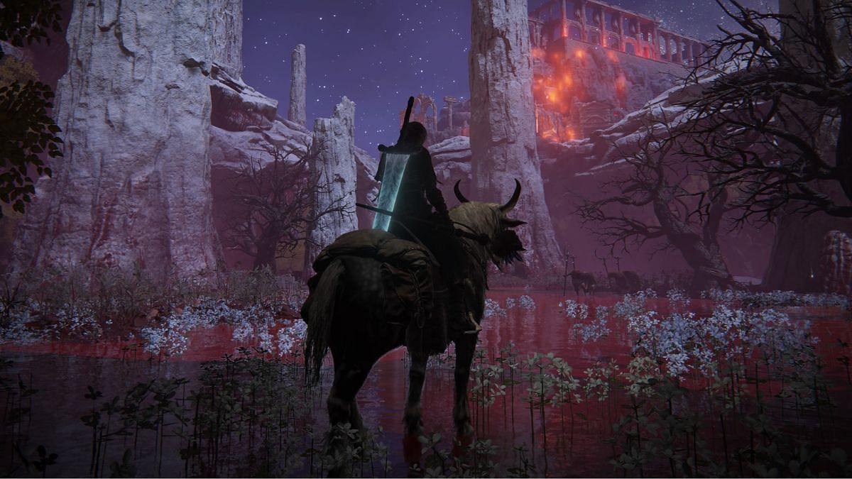 Follow the cliffs to find Swarm of Flies (Image via FromSoftware Inc)