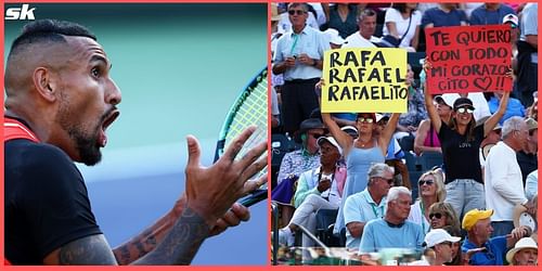 Nick Kyrgios was miffed by the crowd behavior in his match against Rafael Nadal