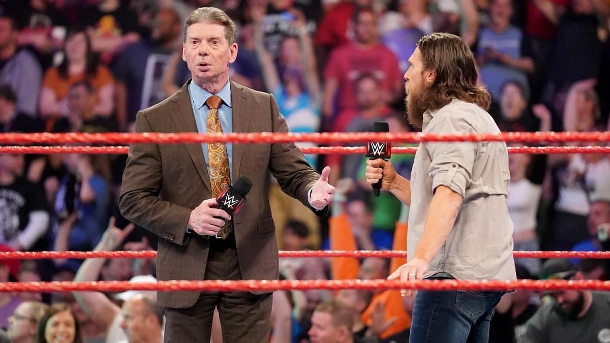 Vince McMahon with Daniel Bryan aka Bryan Danielson during his time in WWE