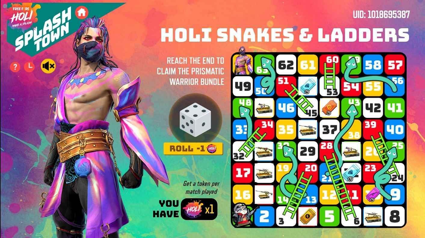 Play matches, get tokens, roll the dice, and win prizes (Image via Garena)