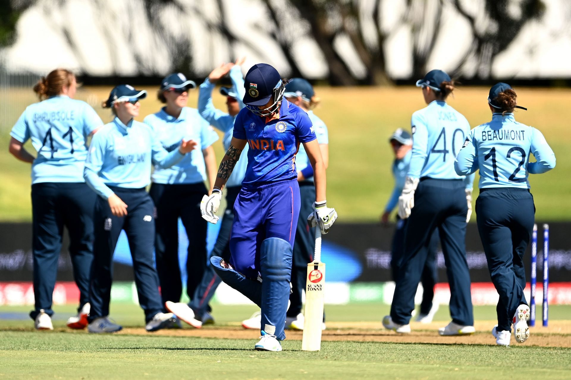 Yastika Bhatia was dismissed in the fourth over of the Indian innings
