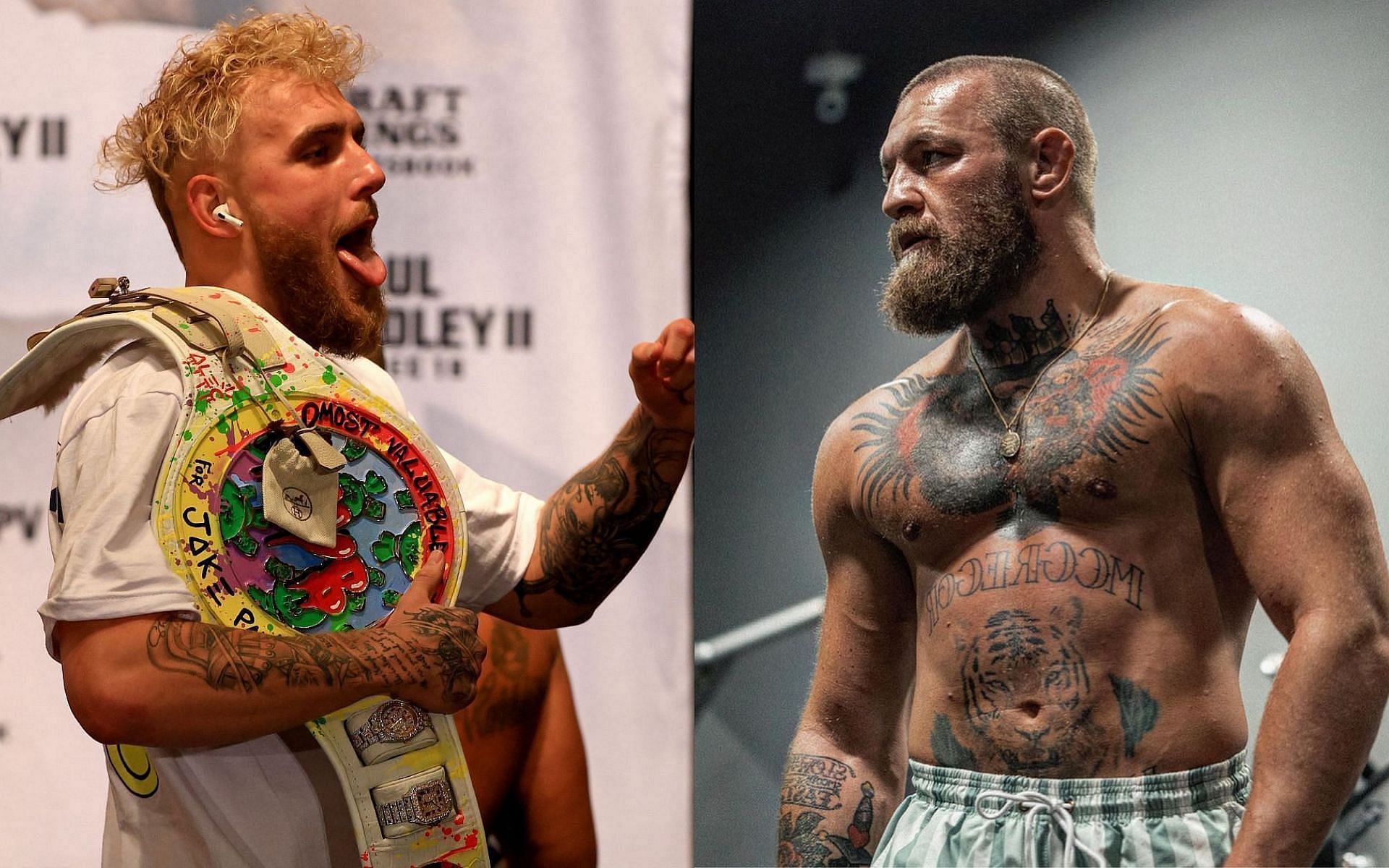 Jake Paul (left) and Conor McGregor (right)