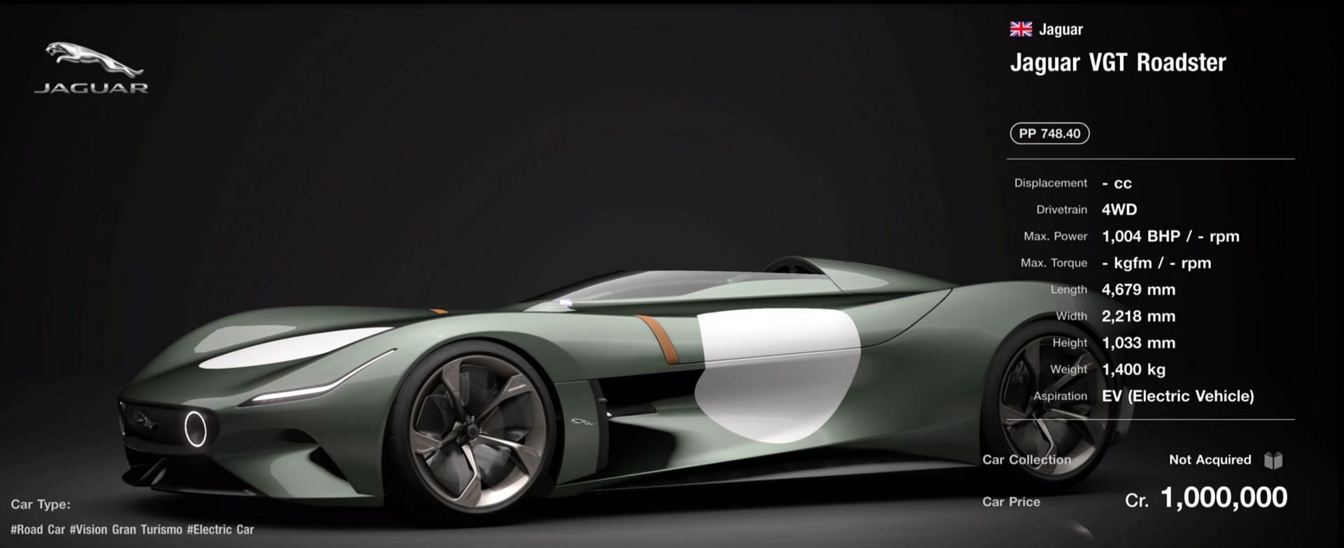 Jaguar Vision Gran Turismo 7 Roadster