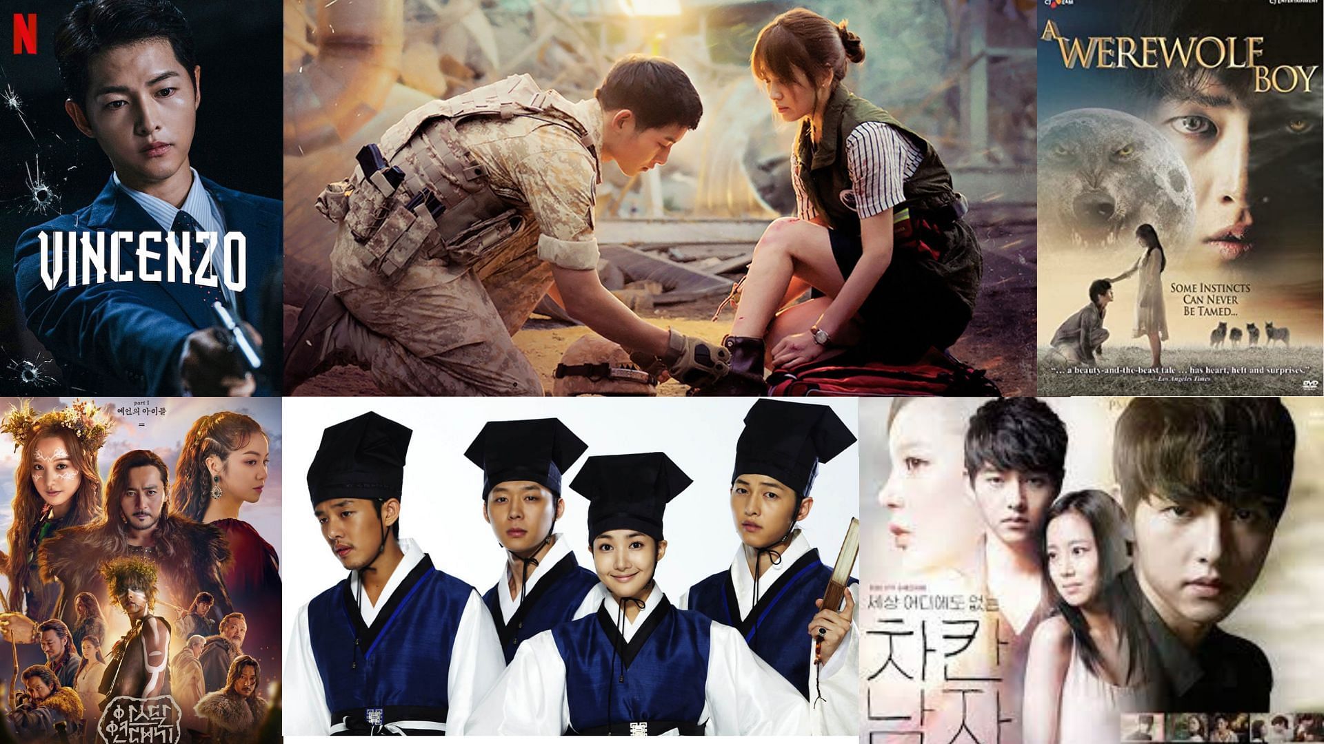 Official posters of some of the best Song Joong-ki K-dramas (Image via Sportskeeda)