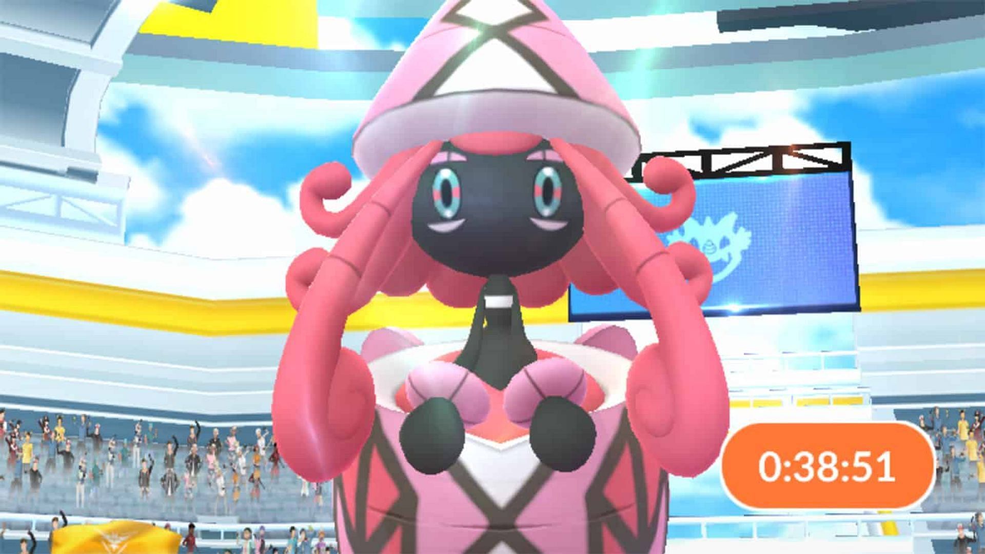 Tapu Lele as it appears as a Raid Boss in Pokemon GO (Image via The Pokemon Company)