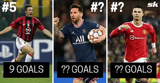 Ranking 5 players with most UEFA Champions League quarterfinal goals
