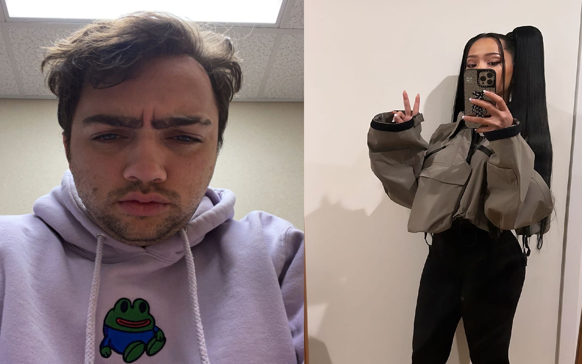 Mizkif will be featured in the upcoming music video by Bella Poarch (Images via Mizkif and Bella Poarch/Twitter)