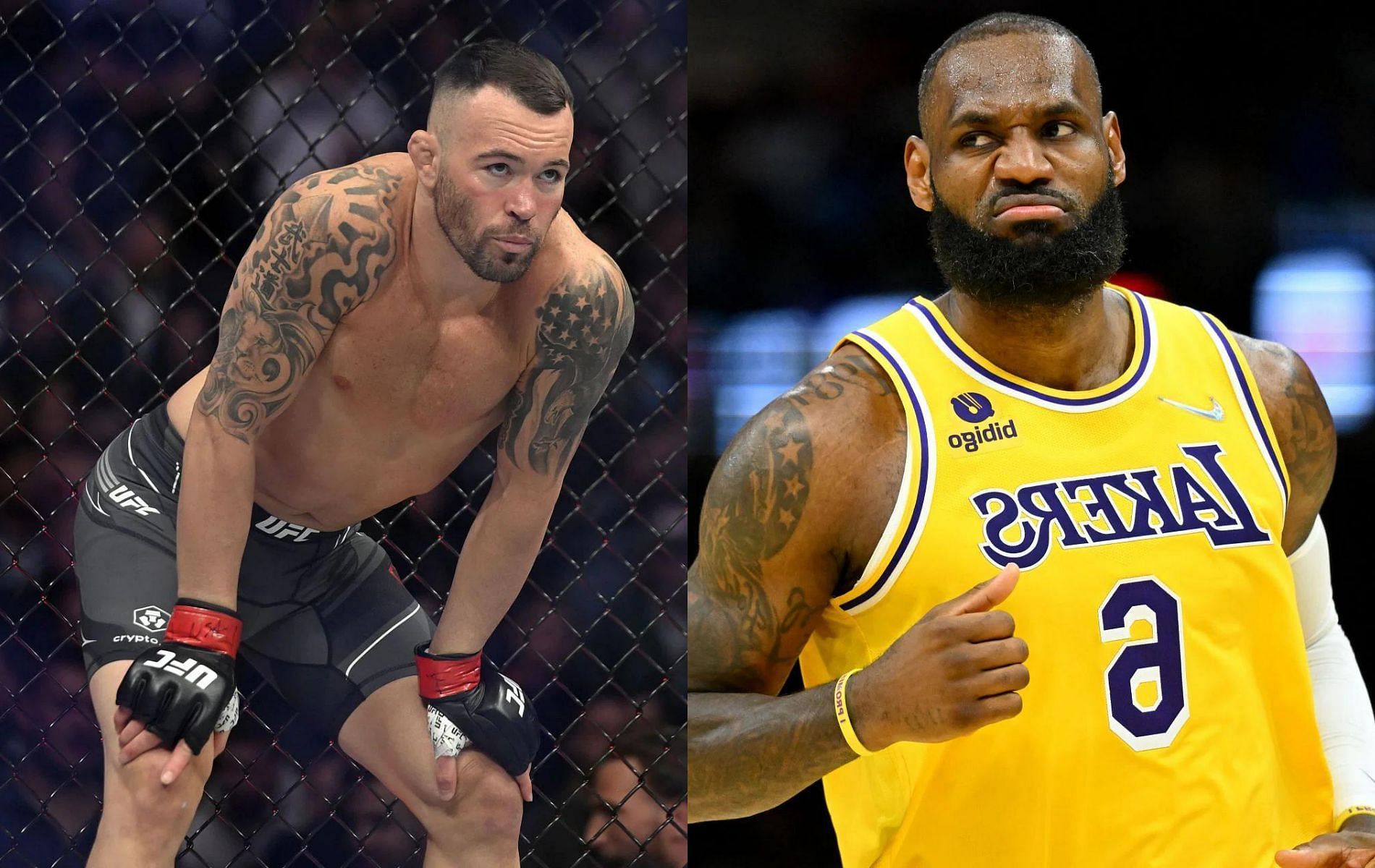 Colby Covington (left) &amp; LeBron James (right)