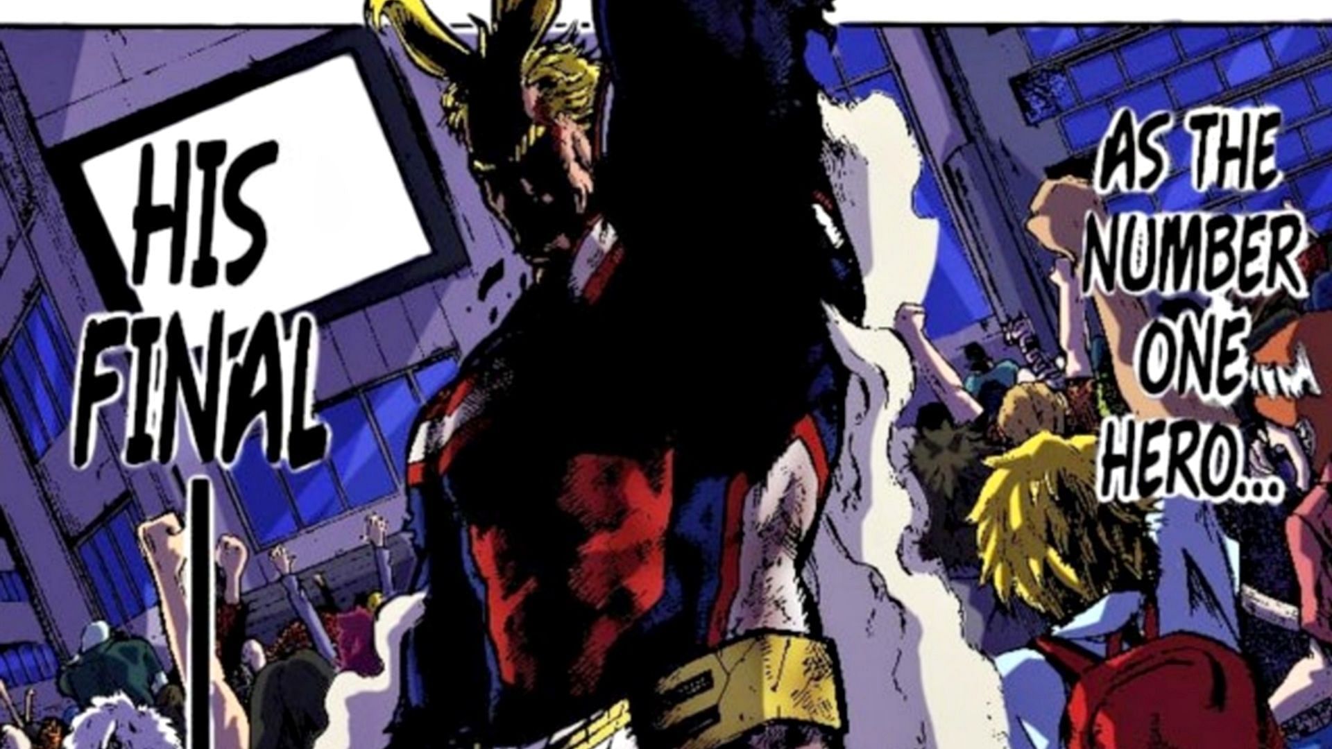 All Might in Kamino Ward in My Hero Academia (Image via Shueisha, colourization by Dialvical)