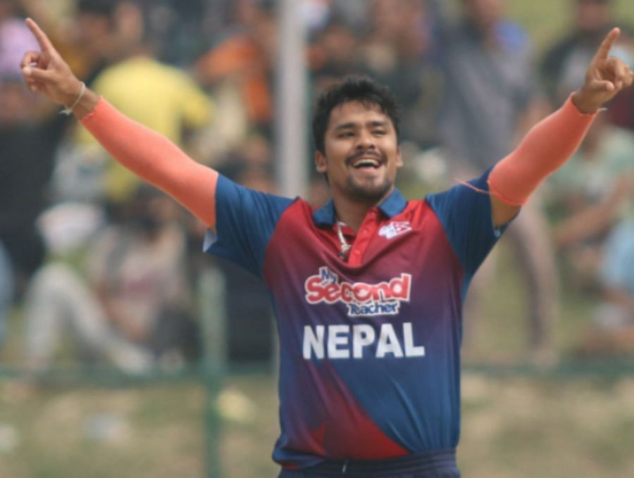 Karan KC (Photo - Cricket Nepal Twitter)